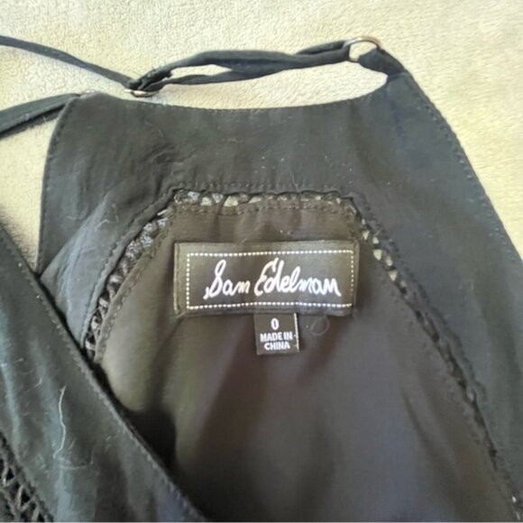 Sam Edelman Black Crochet Lace Summer Mini Dress - Picture 7 of 15